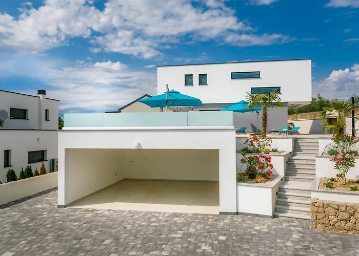 Deluxe With Swimming Pool, Whirlpool On The Roof Terrace With A Beautiful Sea View - By Traveler Tourist Agency Krk Id 2125 I * Sveti Vid-Miholjice