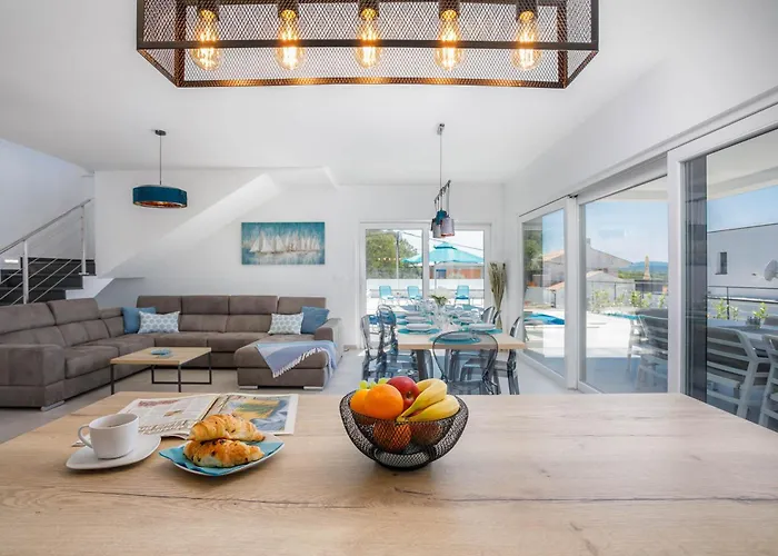 Deluxe With Swimming Pool, Whirlpool On The Roof Terrace With A Beautiful Sea View - By Traveler Tourist Agency Krk Id 2125 I * Sveti Vid-Miholjice